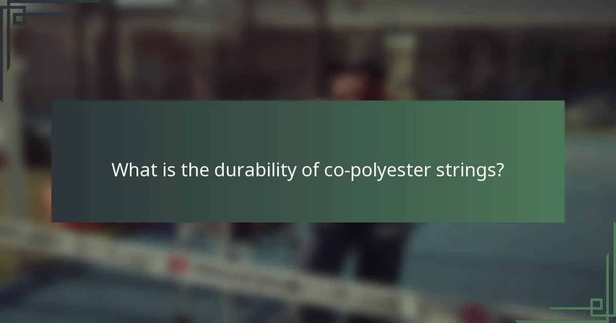 What is the durability of co-polyester strings?